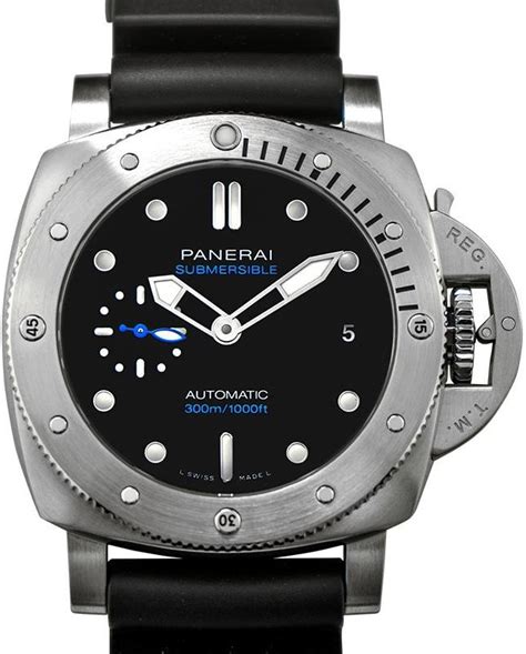 panerai submersible automatic black dial.